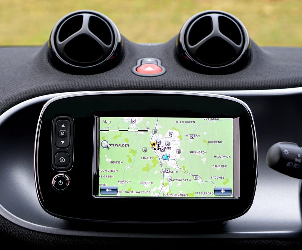 Black Gps Monitor Eingeschaltet